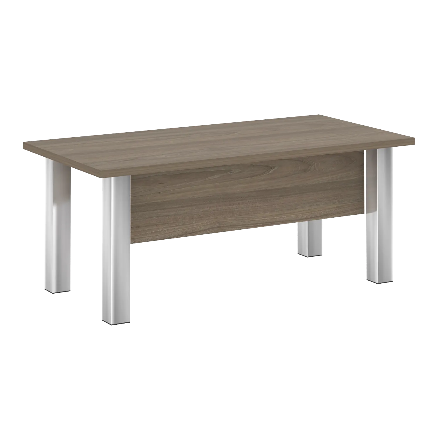 Стол руководителя (опоры - нерж.сталь) Yalta M-LT.D-18.1 вяз благородный